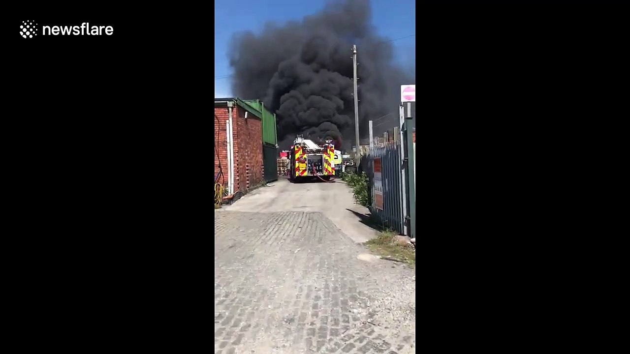 'Major incident' declared as huge fire rips through industrial estate in St Helens, UK