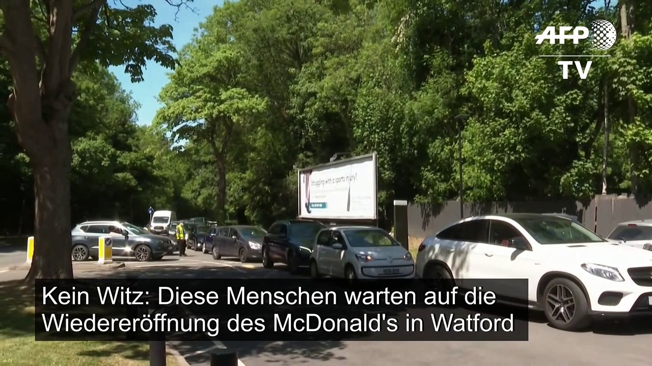 Verkehrschaos nach McDonald's-Wiedereröffnung in England
