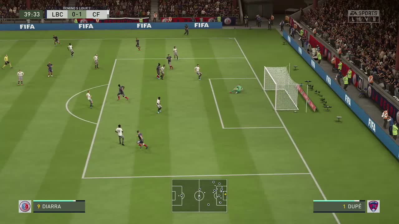 La Berrichonne de Châteauroux - Clermont Foot 63 sur FIFA 20 : résumé et buts (L2 - 38e journée)