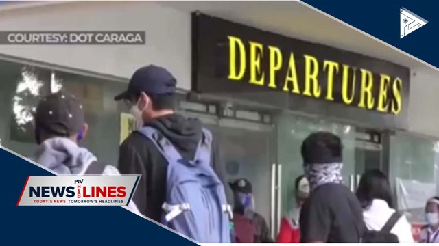 Stranded tourists leave Caraga via DOT sweeper flights
