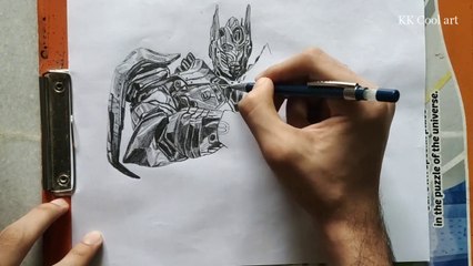 Drawing Optimus Prime from Transformers - timelapse / kk Cool art