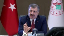Sağlık Bakanı Fahrettin Koca, Koronavirüs Bilim Kurulu toplantısının ardından yaptığı basın...