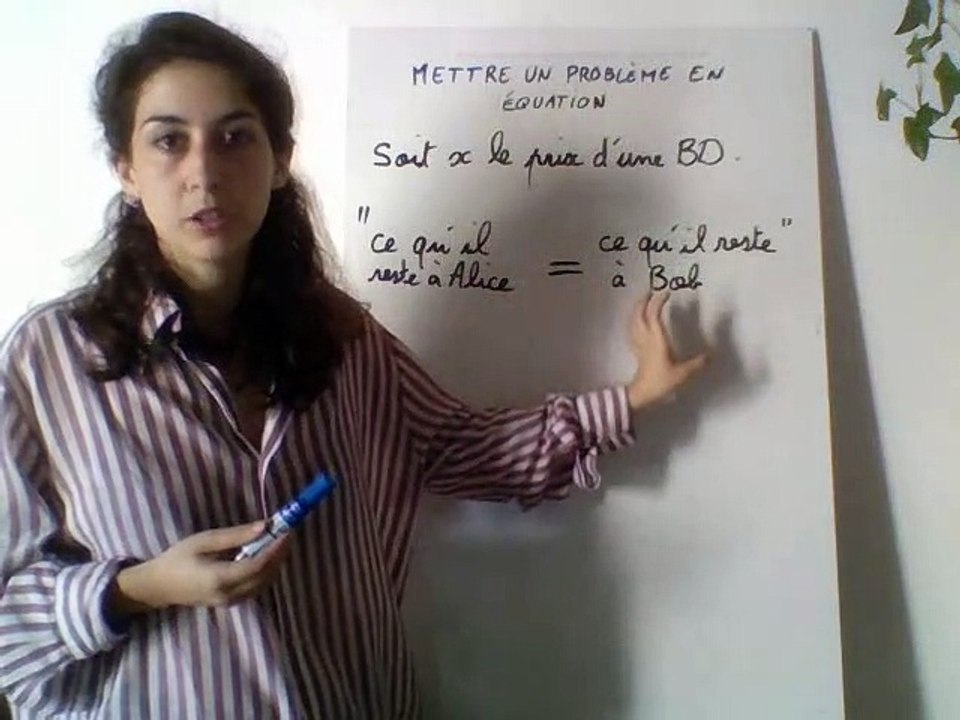 Mettre un problème en équation