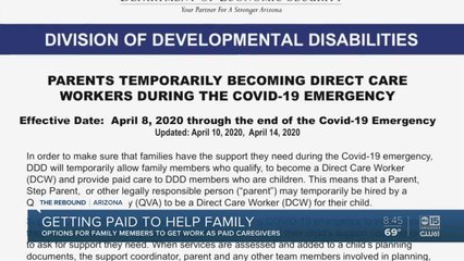 Getting paid to help family members