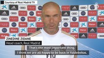 Zidane happy to be back with Real's sights set on title