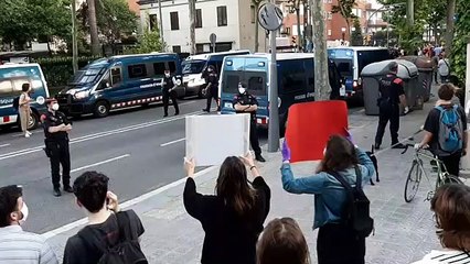 Concentració antifeixista a la Bonanova