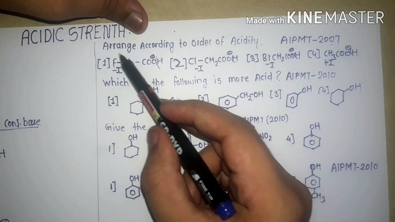 Acidic strength comparison||Neet and Jee|| 2020|| Organic Chemistry