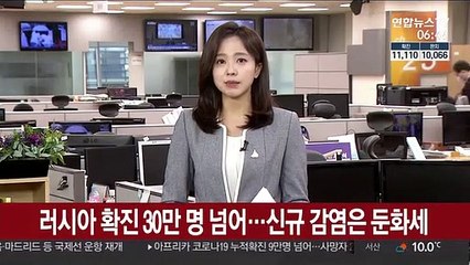 러시아 확진 30만 명 넘어…신규 감염은 둔화세