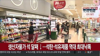 생산자물가 석 달째 ↓…석탄·석유제품 역대 최대낙폭