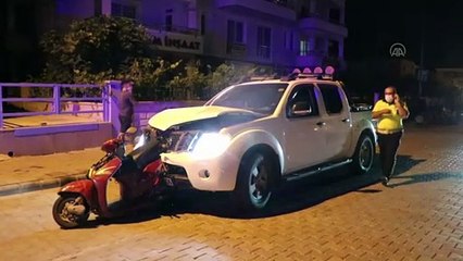 Muğla'da kamyonetin çarptığı motosiklet sürücüsü ağır yaralandı