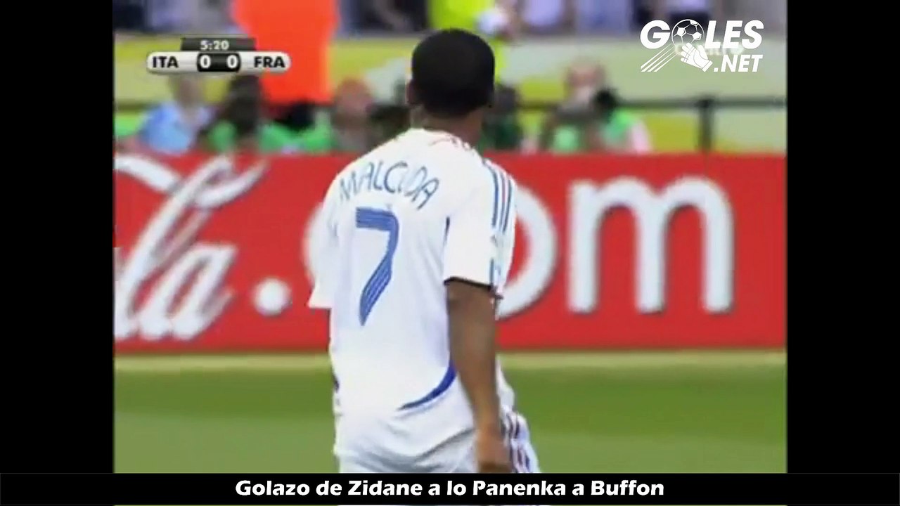 Golazo de Zidane a lo Panenka a Buffon