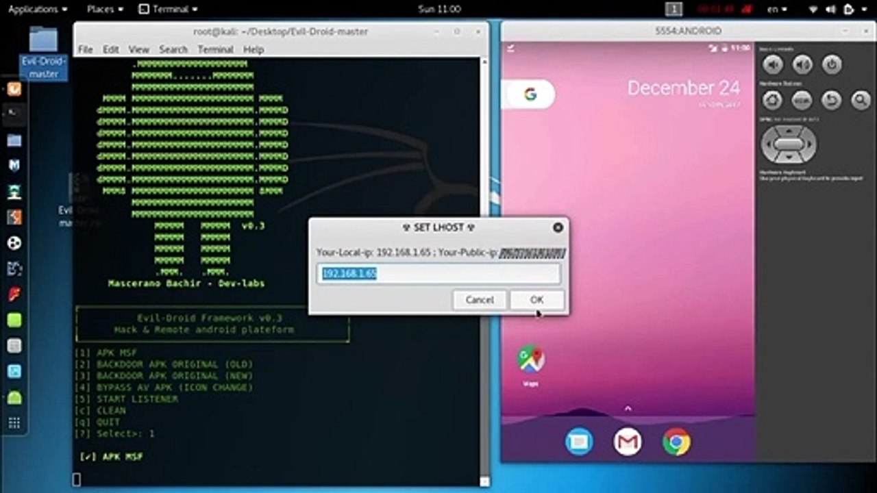 How to exploit any android with Evil-Droid Framework using kali linux