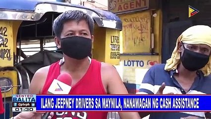 Ilang jeepney drivers sa Maynila, nanawagan ng cash assistance