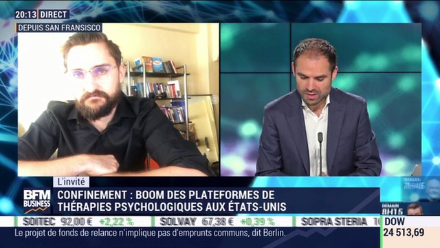 Arnaud Auger (BNP Paribas) : Confinement, boom des plateforme de thérapies psychologiques aux États-Unis - 20/05