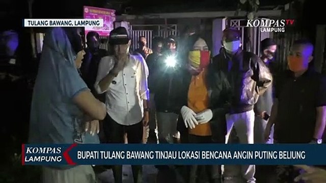 Bupati Tulang Bawang Tinjau Lokasi Bencana Angin Puting Beliung