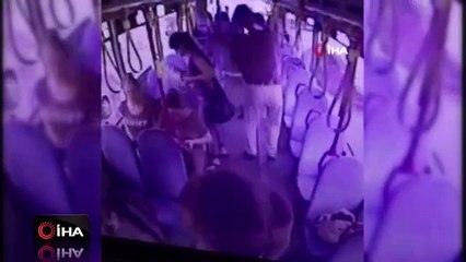 Şoför kapıları kapattı! Otobüsteki hırsız böyle yakalandı