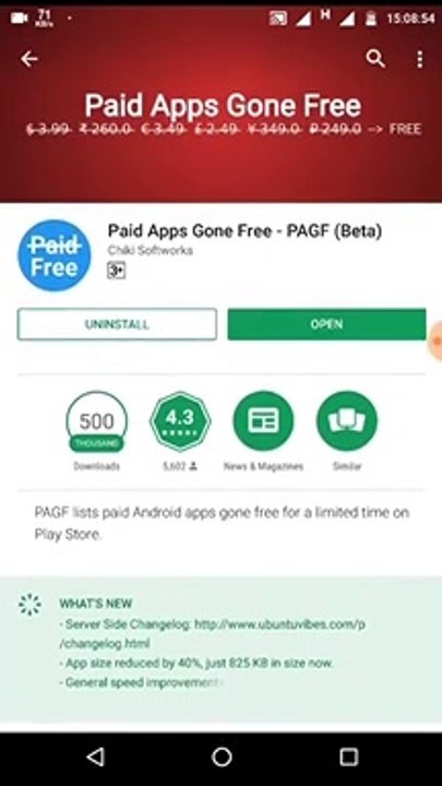 Paid Apps Gone free from google Playstore official