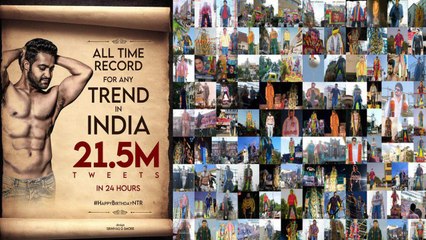 #HappyBirthDayNTR Hashtag India Wide Top Trending With 21 Million Tweets, Creates Record