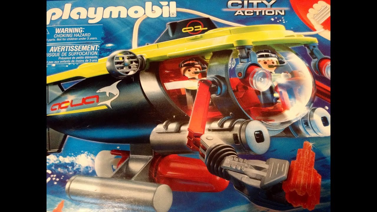 playmobil submarine with underwater motor