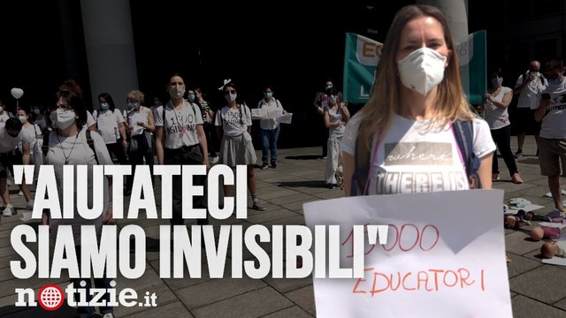 Protesta degli educatori in Regione Lombardia: Senza cassa integrazione, aiutateci | Notizie.it