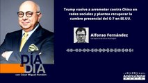 Trump vuelve a arremeter contra China en redes sociales y plantea recuperar la cumbre del G-7 en EE.UU.