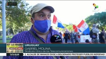 Trabajadores de Uruguay rechazan Ley de Urgencia impulsada por el Gob.