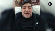 Maradona preocupa por su estado en un mensaje al jeque del Almería