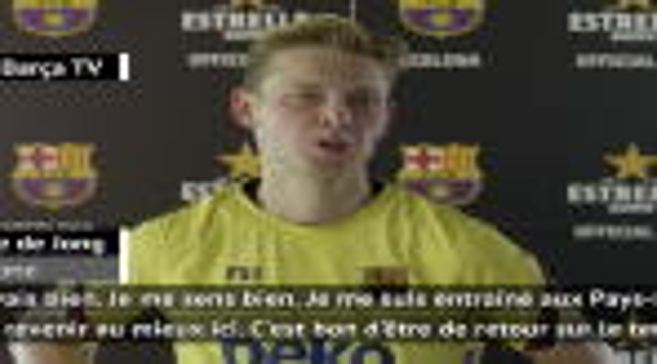 Barcelone - Frenkie de Jong : "Dans quelques semaines, on sera prêts"