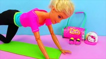 DIY Miniature Barbie Hacks- miniature fitness bag, cap, sneakers and more