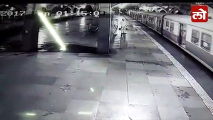 CCTV  -  Passenger Felled From Train, Home Guard And Police Ignored Him