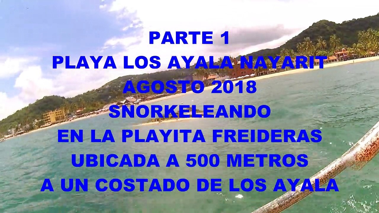 Los ayala beach, in nayarit state of mexico, snorkeling in freideras beach, august 2018, part 1.