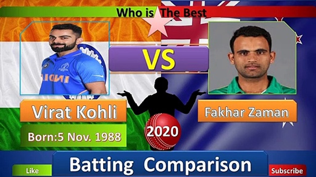 Virat Kohli vs Fakhar Zaman Batting Comparison in Cricket History