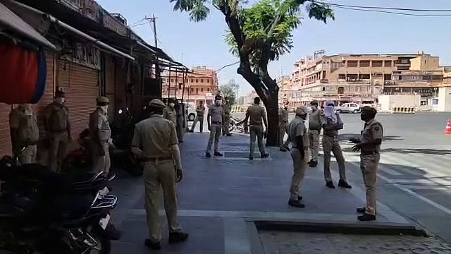 Heavy Police Force in Jaipur Today.