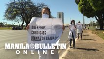 Healthcare workers protest in Brazil over unpaid wages