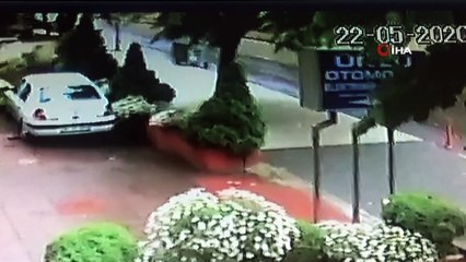 Kadıköy’de fırtına nedeniyle ağacın devrilme anı kamerada