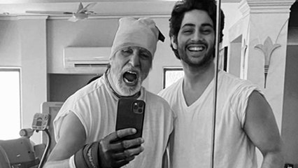 Amitabh Bachchan ने 77 की उम्र में नाती के साथ किया वर्कआउट,  जिम करते हुए शेयर की तस्वीर|FilmiBeat