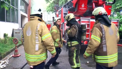 Şişli'de iş yerinde korkutan yangın