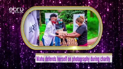 Wahu Explains Why She Took A Photo During  Charity