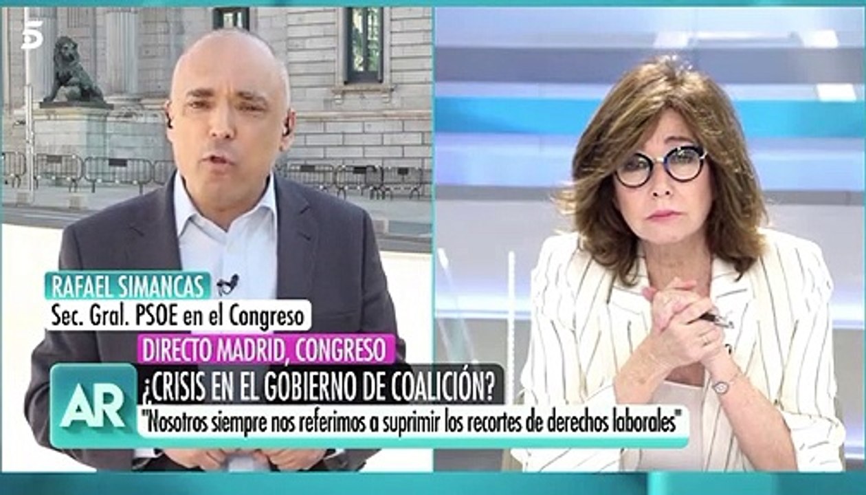 Tensa entrevista entre Simancas y Ana Rosa