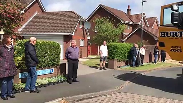 The funeral procession of Ethel Eileen Crossley at St James, Leyland