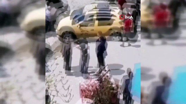 Aileler arasında taşlı sopalı kavga kamerada: 8 yaralı