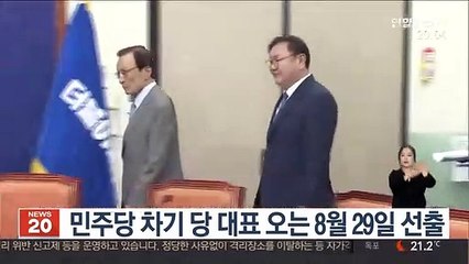 민주당 차기 당 대표 오는 8월 29일 선출