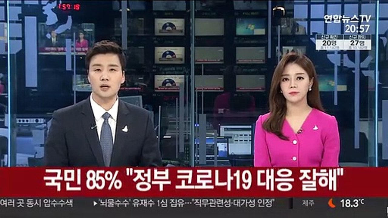 국민 85% "정부 코로나19 대응 잘해"