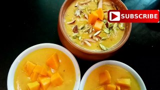 Mango phirni dessert recipe. Aam ki phirni. आम की फिरनी।