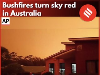Bushfires turn sky red in Australia