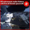 US astronauts make history with first all-female spacewalk