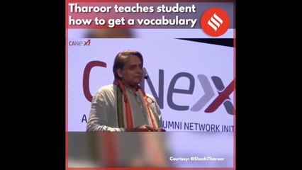 Student asks Shashi Tharoor to teach him a new word, his reply wins the internet