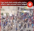 Locals protest over Hyderabad vet rape-murder case, throw slippers at cops