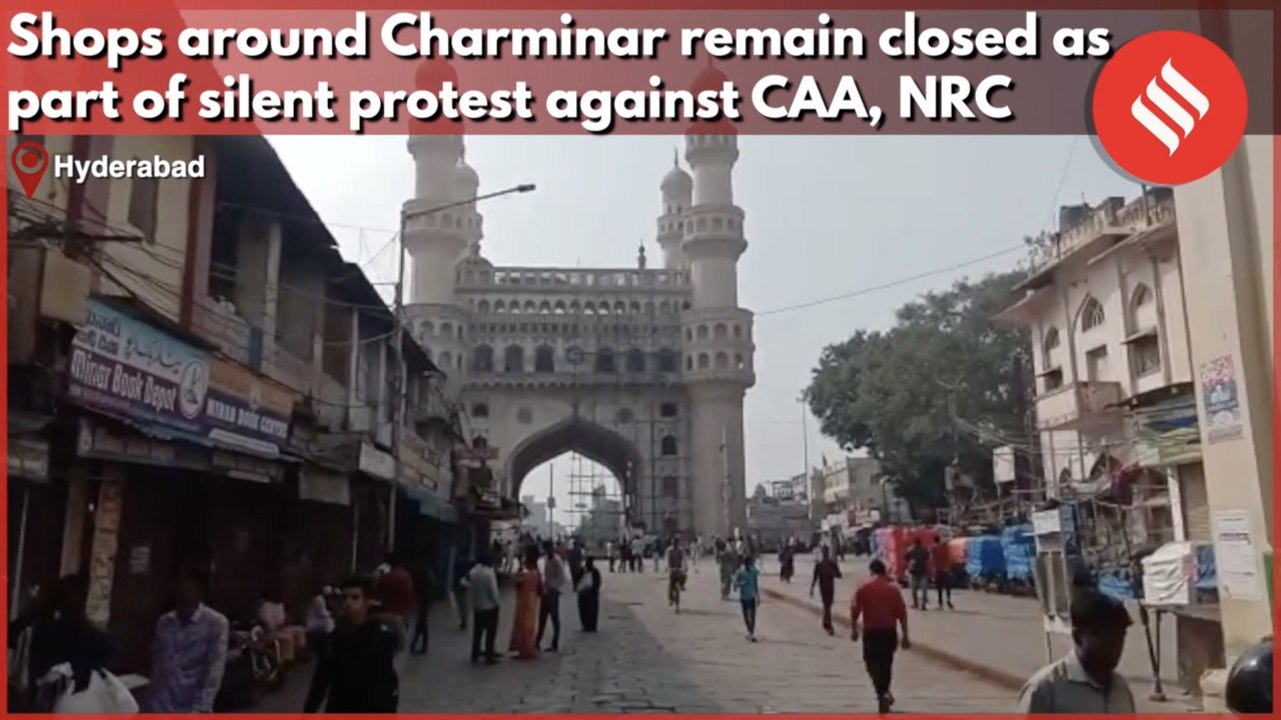 Market near Charminar remain closed to mark silent protest against CAA, NRC