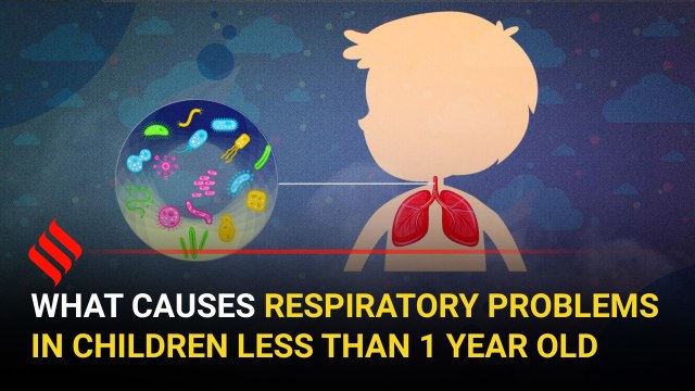 What causes respiratory problems in children less than 1 year old